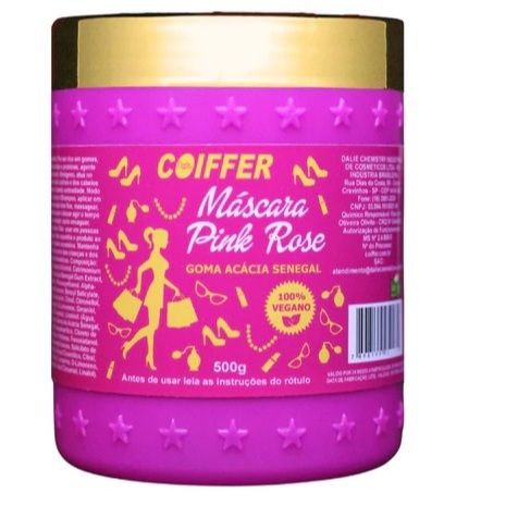 Máscara Pink Rose Coiffer 500g Controle dos cachos, Cabelos Rebeldes, + Sedosidade e Vitalidade. em Oferta na Shopee