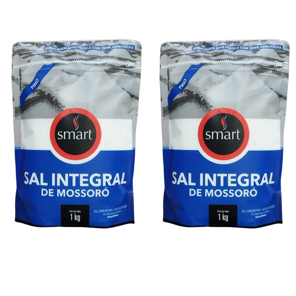 Kit 2 Sal Marinho de Mossoró FINO Smart 1kg em Oferta na Shopee