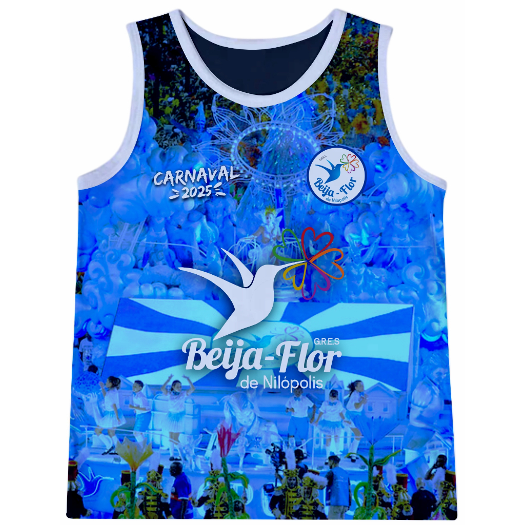 Camisa sem manga Poliéster Abadá Carnaval Beija Flor em Oferta na Shopee