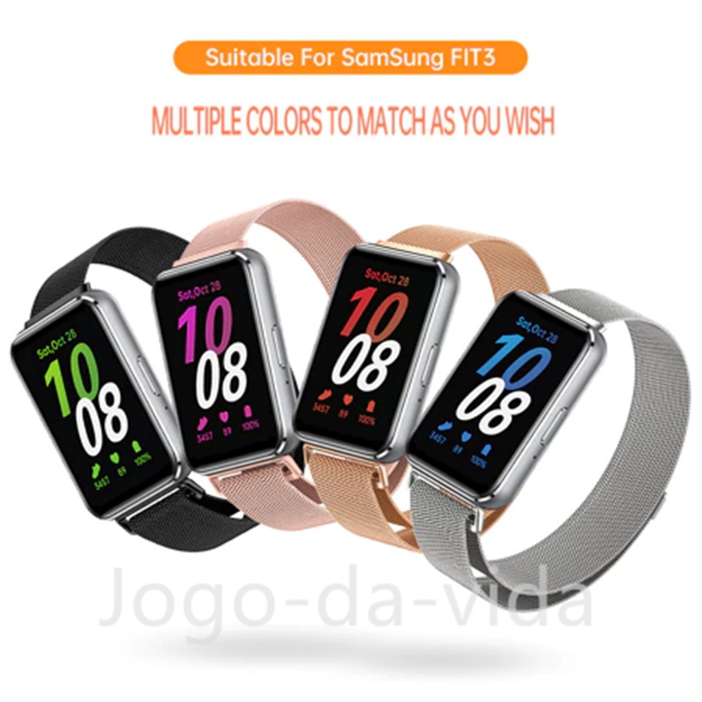 Pulseira Milanese De Metal Magnético Para Galaxy Fit 3 R390 ZK em Oferta na Shopee