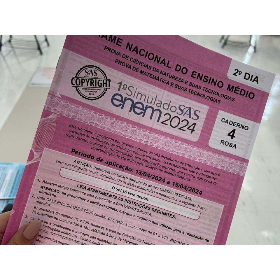 APOSTILA SIMULADO SAS - ANOS: 15, 16, 17, 18, 19, 20, 21, 22, 23, 24 E 25 - IMPRESSO E ENCADERNADO + GABARITO COMENTADO em Oferta na Shopee