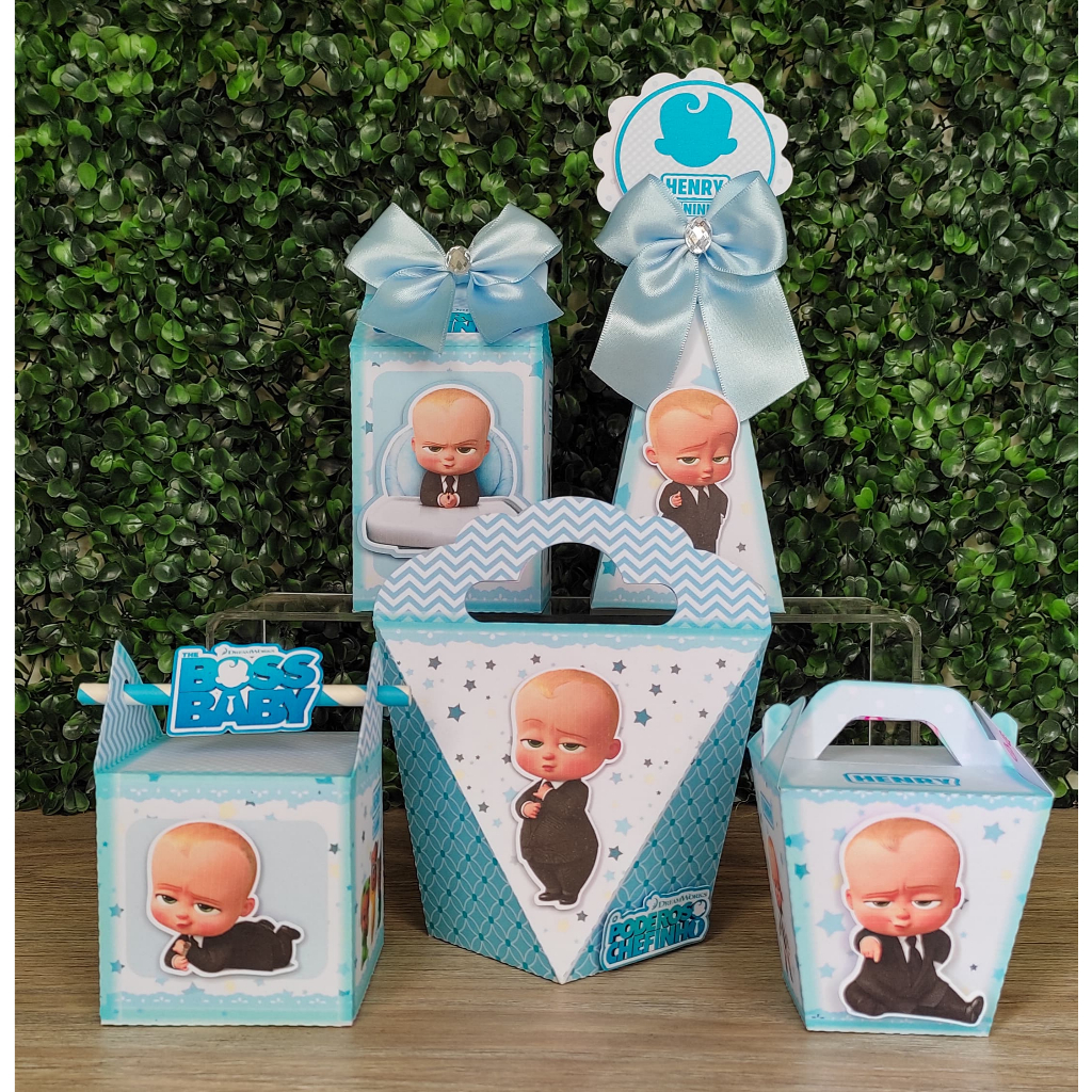 Kit Festa Poderoso Chefinho - Lembrancinhas Personalizadas - Caixinhas para Festa - Pegue e Monte - aniversário