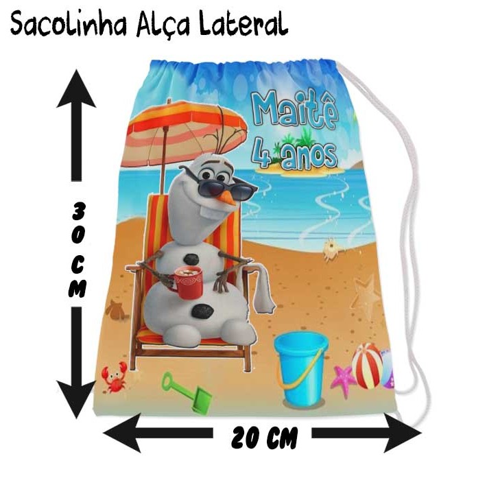 Kit Mochilinha Sacolinha Mochila Saco Sacochila Saquinho Lembrancinha Brinde Aniversario Personalizadas FROZEN