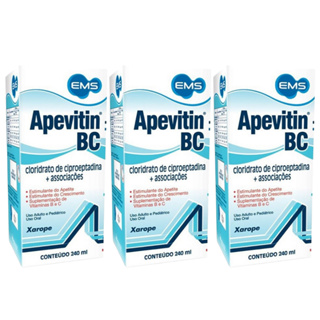 Kit 3 Apevitin Bc 240ml Estimulante De Apetite em Oferta na Shopee