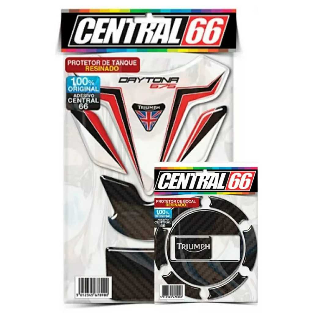 Kit Tank Pad Tampa do Tanque Triumph Daytona 675r Branco Resinado