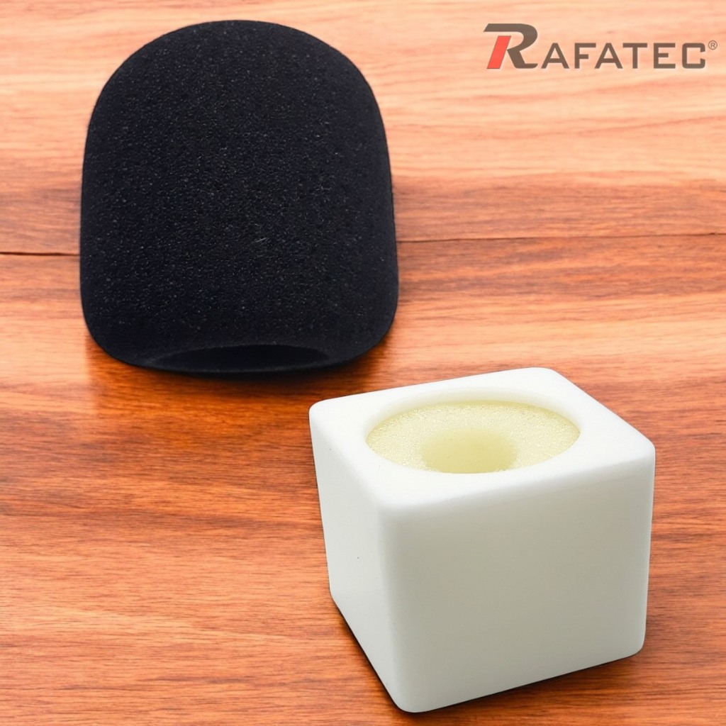 Kit Canopla Quadrada Acrilico Branco + Espuma Esponja Protetora Microfone