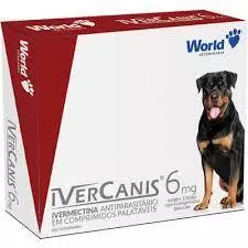 Ivercanis Antipulgas e Carrapatos 6mg - Cx 4 Comp.