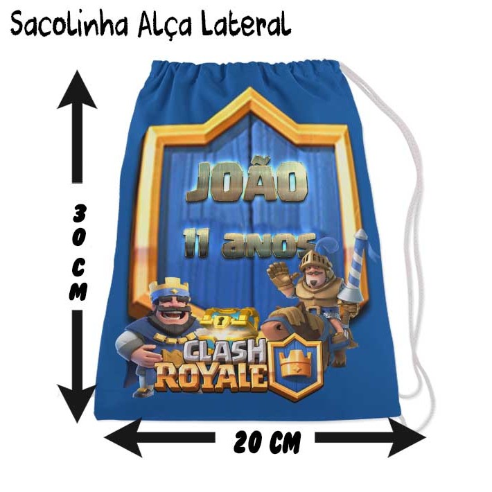 Kit Mochilinha Sacolinha Mochila Saco Sacochila Saquinho Lembrancinha Brinde Aniversario Personalizadas Clash Royale
