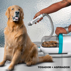 Kit 7 em 1 para Pets: Tosador, Aspirador e Cuidados Práticos e Profissionais