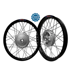 Par Aro Alumínio Roda Raio Inox Ybr 125 Ybr Factor Tambor