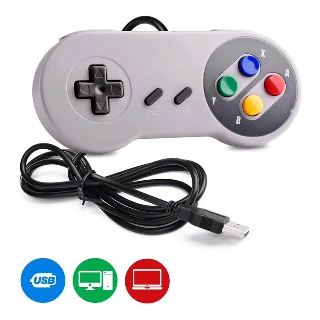 Controle Super Nintendo Usb Snes Pc Mac Linux Pronta Entrega