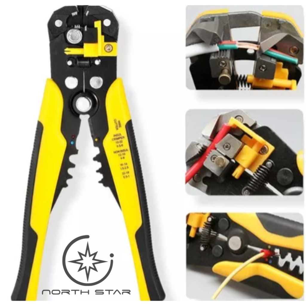 Alicate Eletricista profissional Fio Ferramenta Cabo Stripper Cortador Crimper Automático Stripping