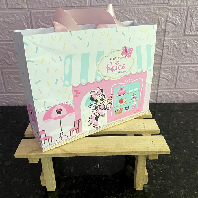 Sacolinha Surpresa Personalizada Minnie Confeitaria | Lembrancinhas | Festa Aniversário | Lancheirinha