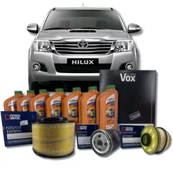 Kit Revisão Toyota Hilux 3.0 2005 2006 2007 2008 2009 2010 Óleo 15W40 CI-4 Top Turbo Lubrax