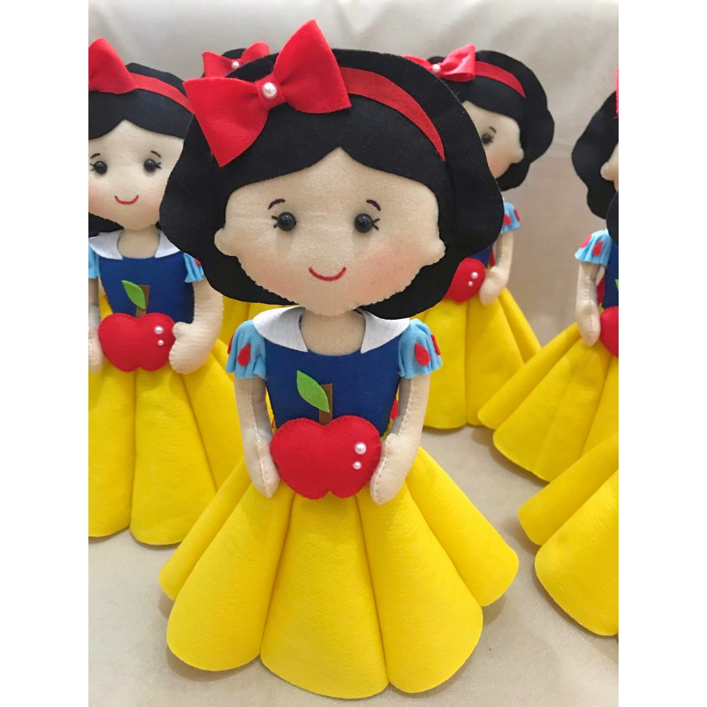 Branca de Neve Artesanal em Feltro 30cm, Decoração de festa e quarto do bebê