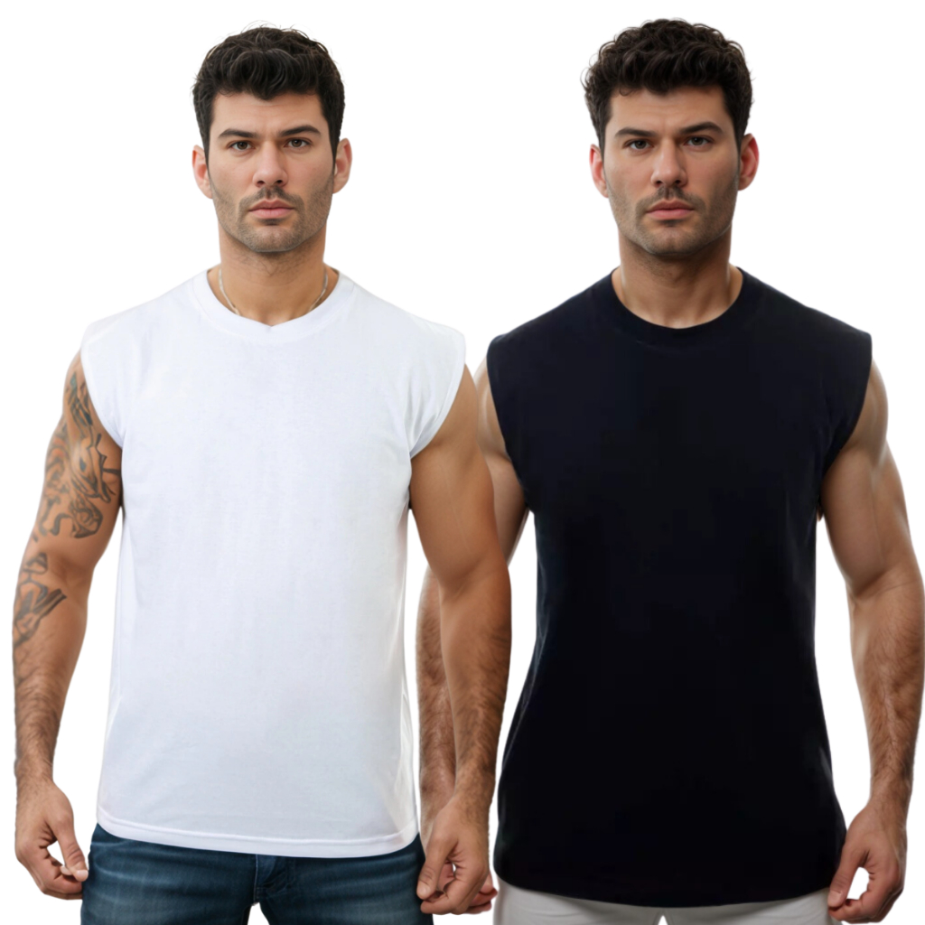 Regata Oversized Masculina Camiseta Lisa Streetwear 100% Algodão Academia Treino Casual Lisa Crossfit