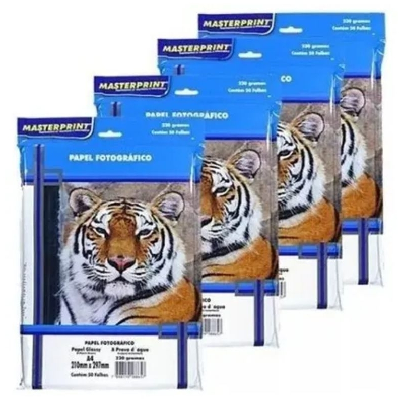 200 Folhas Papel Fotografico A4 Glossy 230g Masterprint 230g Oferta!!!