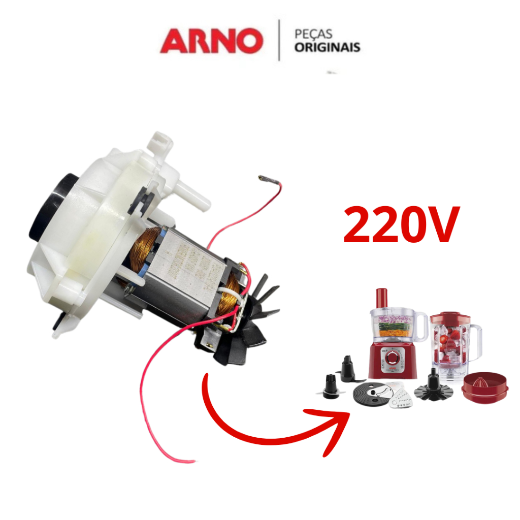 Motor Completo Multiprocessador Arno Multichef 7 Em 1 mp60 - 220V