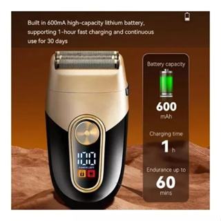 Barbeador Eletrico Shaver Profissional Iisank Gn-323 Cor Preto/dourado 110v/220v em Oferta na Shopee