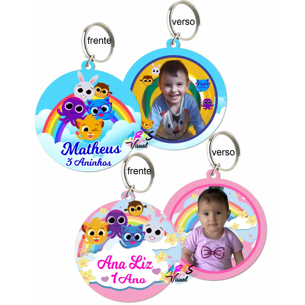 15 CHAVEIROS PERSONALIZADOS BOLOFOFOS