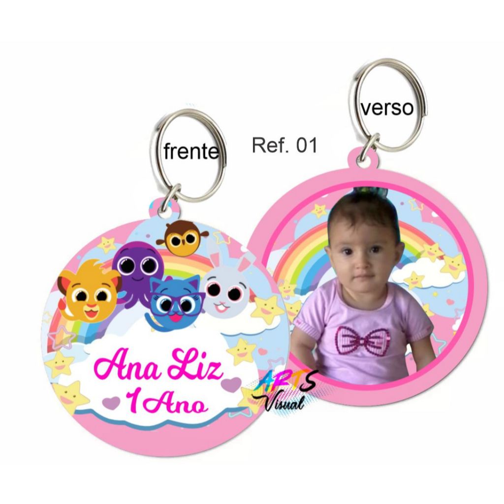 15 CHAVEIROS PERSONALIZADOS  BOLOFOFOS