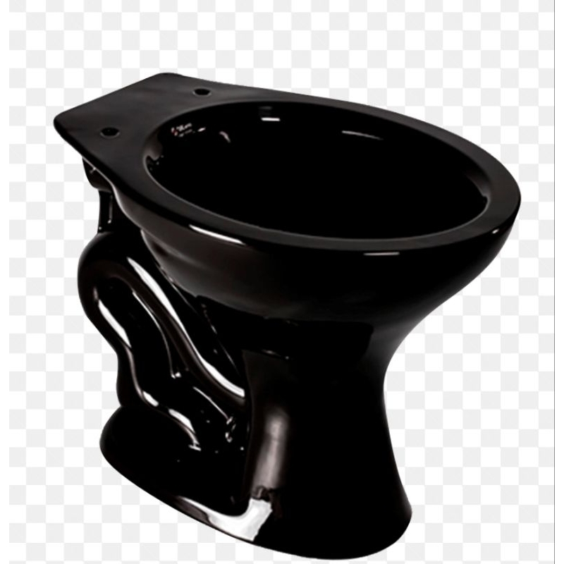 Bacia Vaso Sanitário Convencional Para valvula Caixa De Descarga Preto