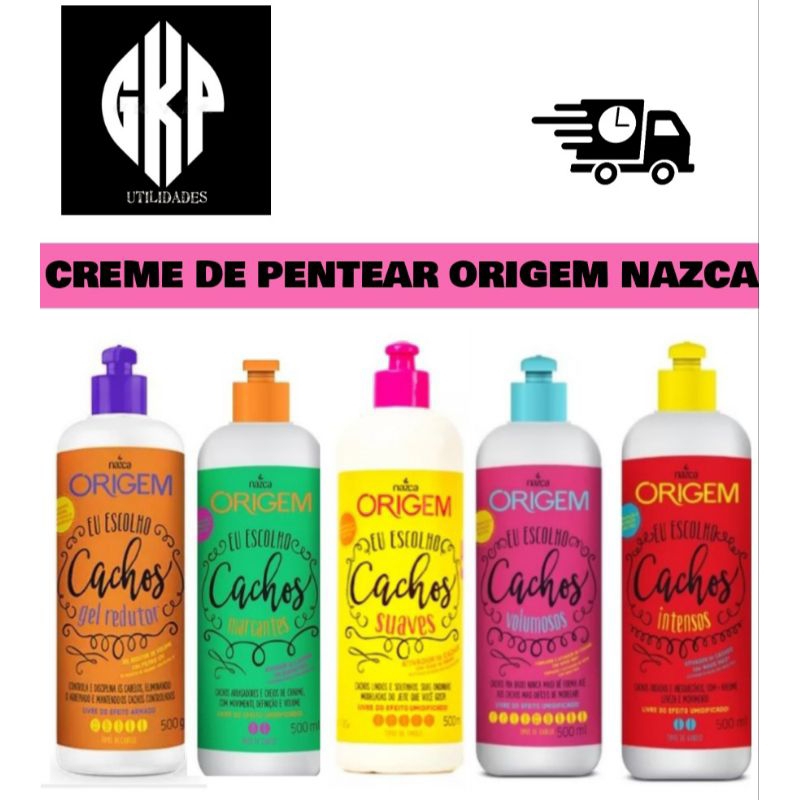 KIT 2 UNIDADES ORIGEM CREME DE PENTEAR ATIVADOR DE CACHOS NAZCA 500ML (ESCOLHA O SEU)