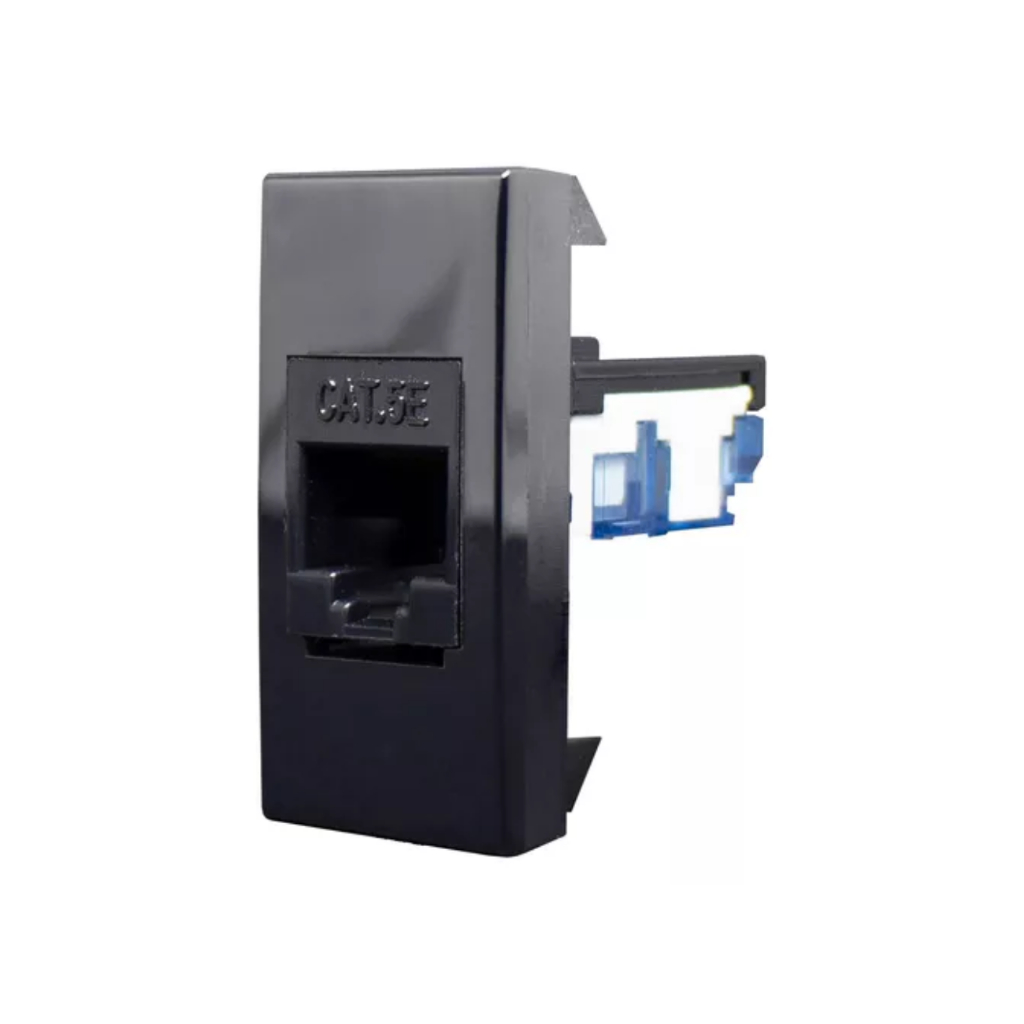 Módulo Tomada Rede Rj45 Inova Pro Alumbra Black Piano 85516