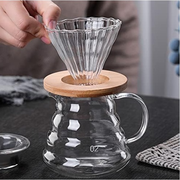 Imagem Cafeteira de Vidro Borossilicato Com Tampa e Filtro 600ml