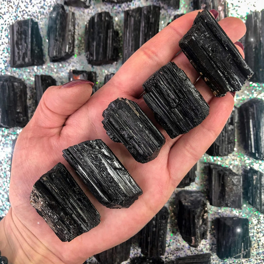 Turmalina Bruta Pedra Natural Cristal Chackras Proteção Força