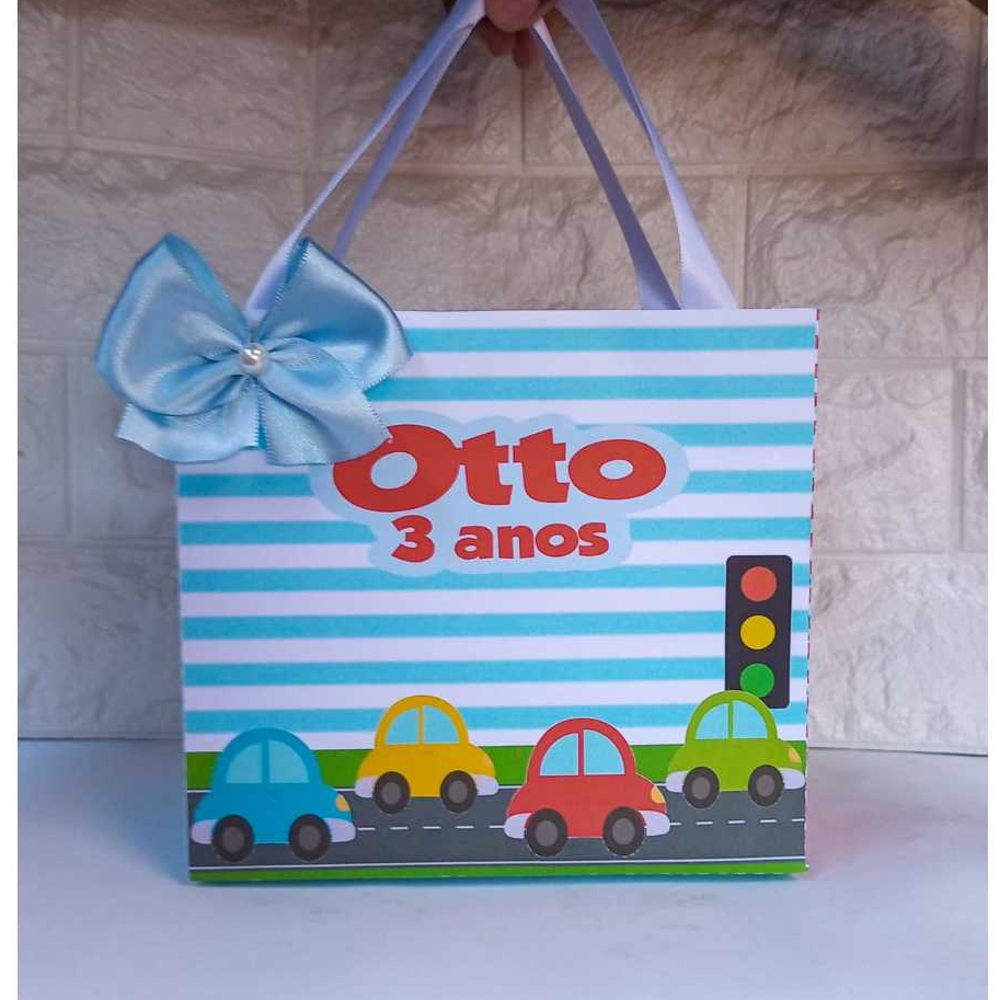 Sacolinha Personalizada  dos Carrinhos carros-  lembrancinhas personalizadas para festa caixinhas