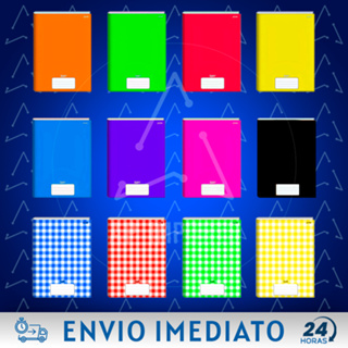 KIT 10 CADERNOS BROCHURA GRANDES (A4) CAPA DURA 48 FOLHAS JANDAIA em Oferta na Shopee