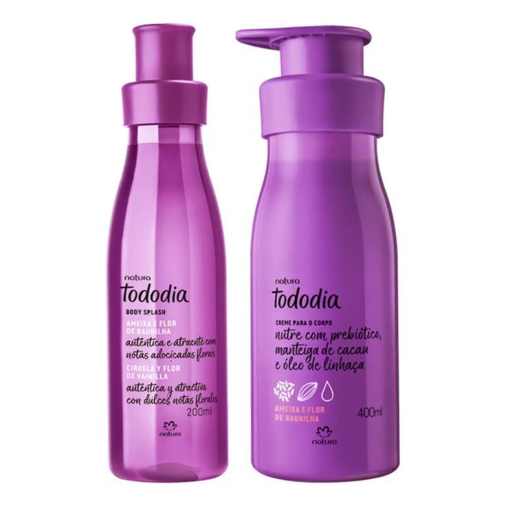 Kit Natura Tododia Ameixa e flor de baunilha Hidratante Corporal 400ml e Body Splash 200ml