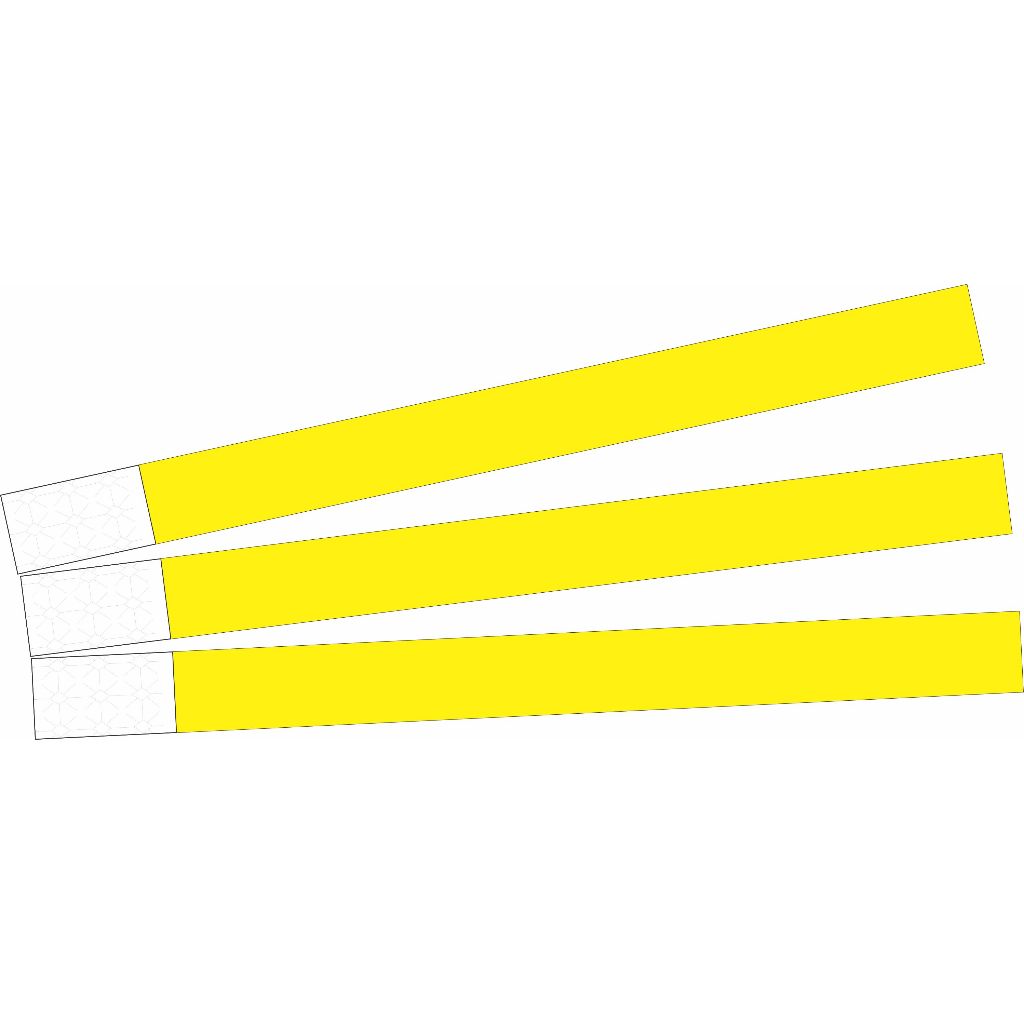 100 Pulseiras Amarela p/ Eventos Lisas sem Impressão Baladas Niver Casamento Identificação