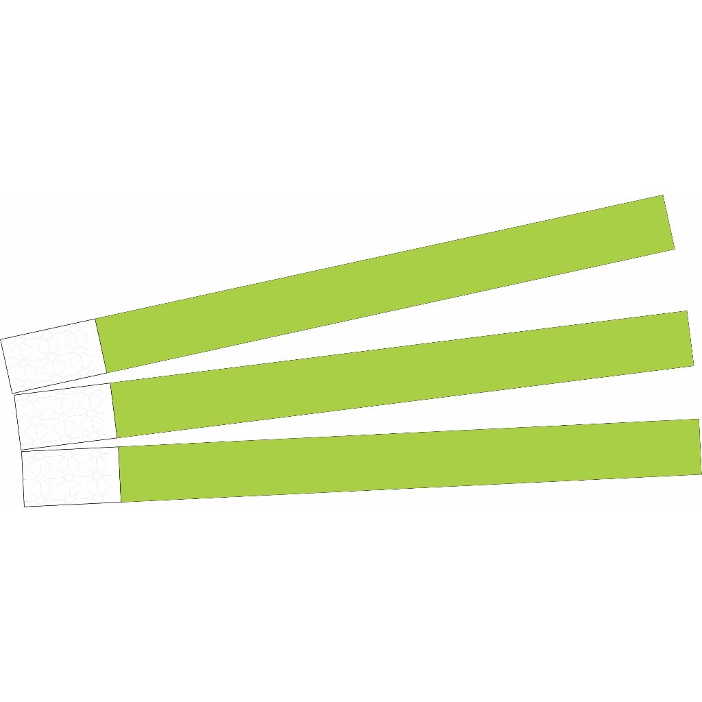 100 Pulseiras Verde p/ Eventos Lisas sem Impressão Baladas Niver Casamento Identificação