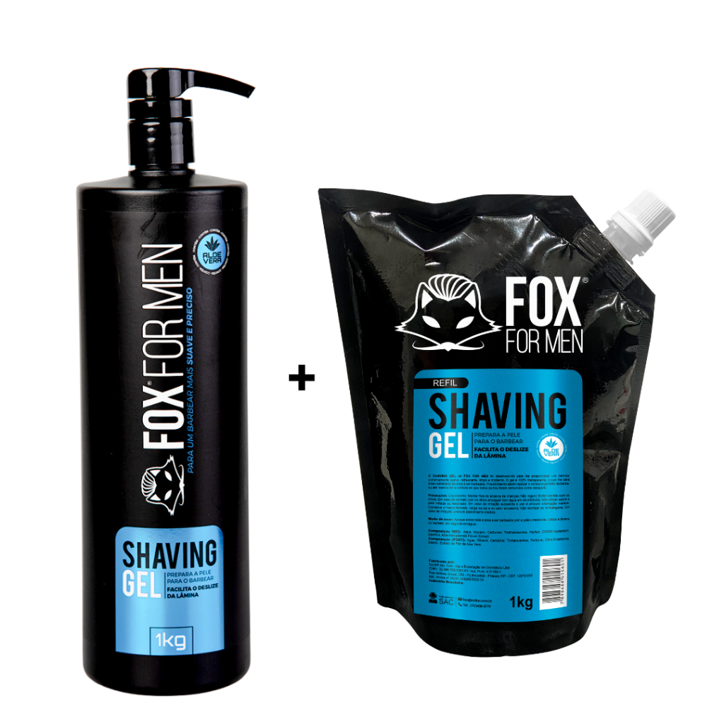 SHAVING GEL 1KG - SHAVING GEL REFIL 1KG FOX FOR MEN