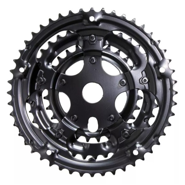 Roda Dentada Coroa Tripla Engrenagem 28/38/48 Dentes Pedivela Monobloco Bike Marcha Aro 24 - 26