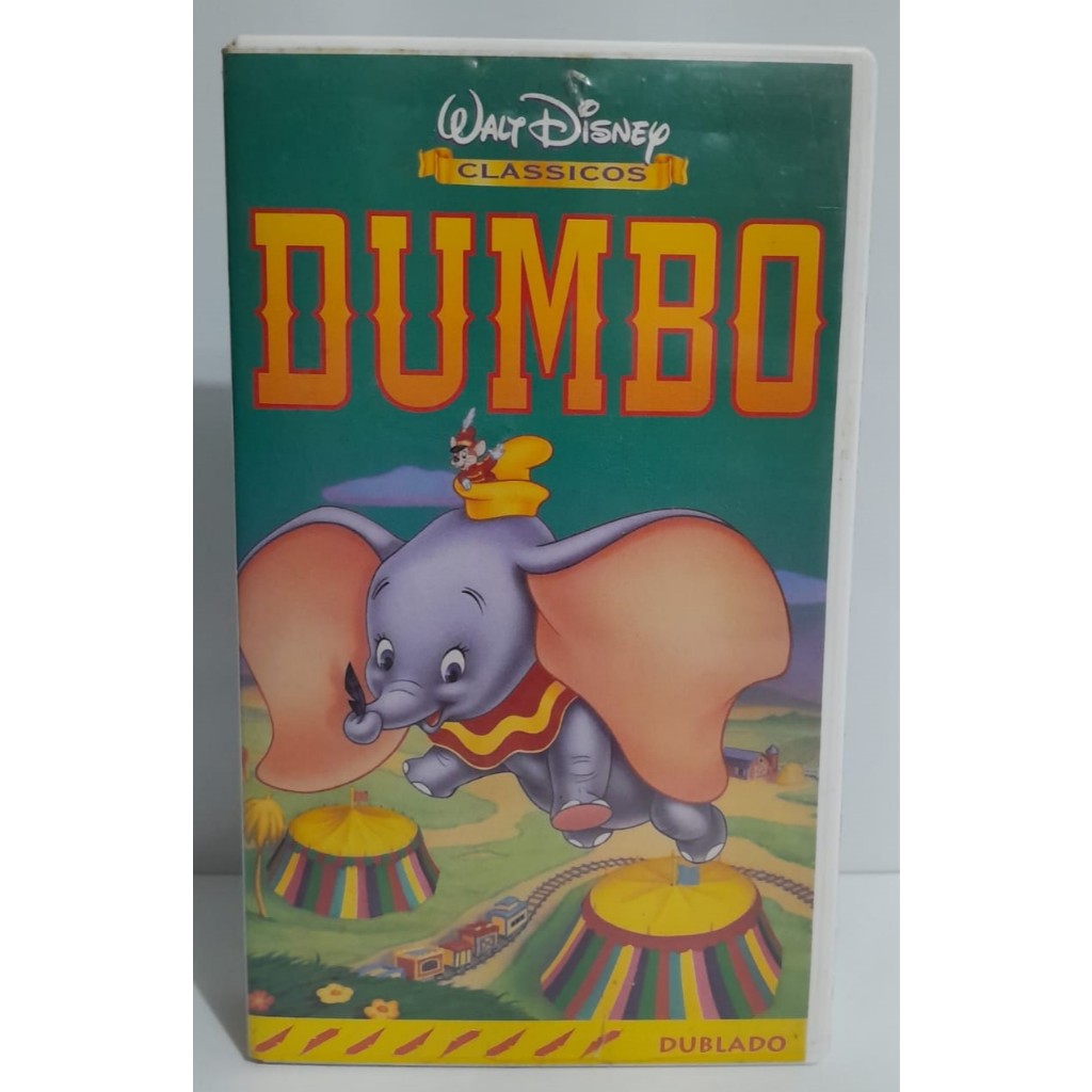 VHS Original Dublado do Filme Infantil Dumbo - Disney