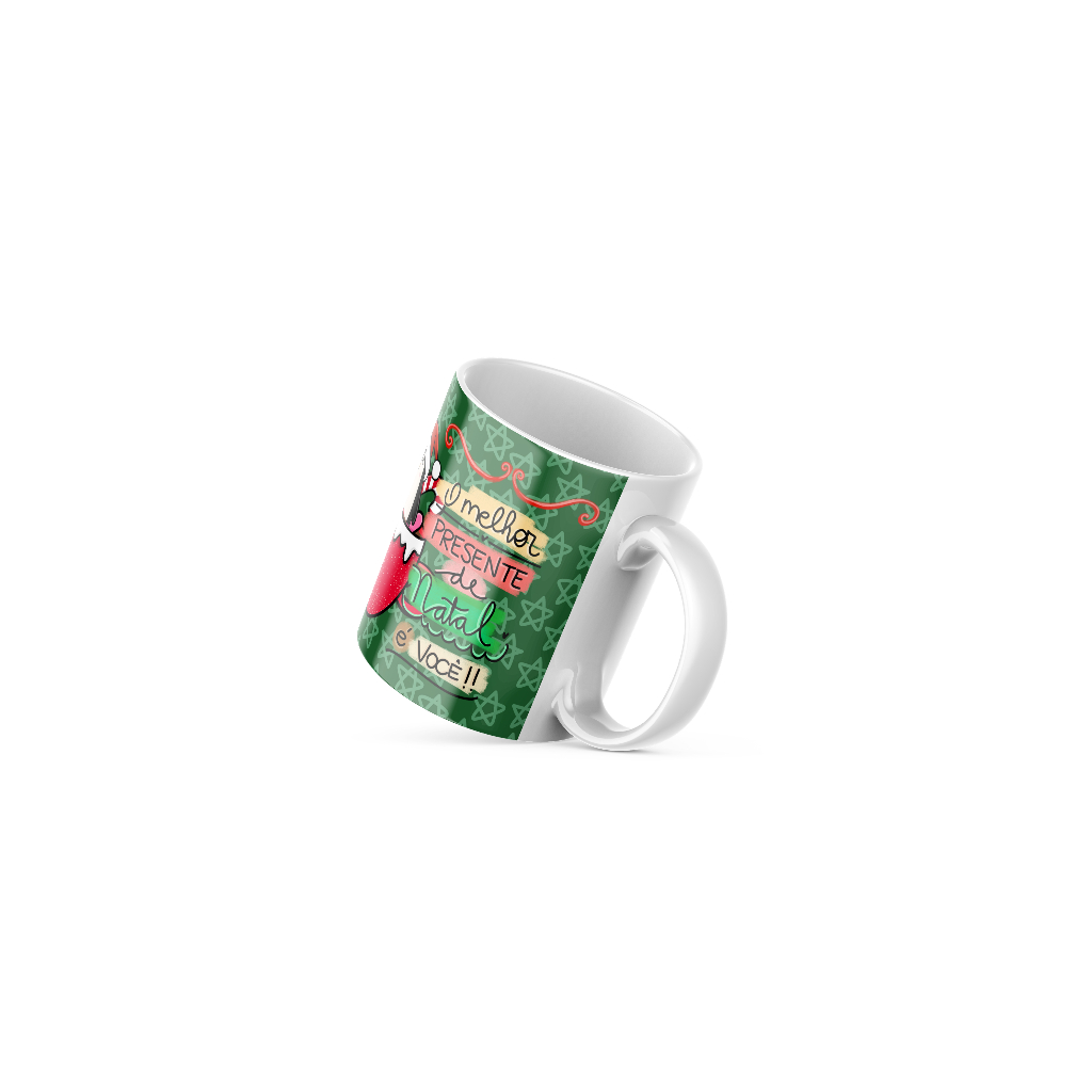 Caneca Ceramica/Polimero - O melhor presente de natal é voce! B - Personalizada 325ml - Envio Rápido