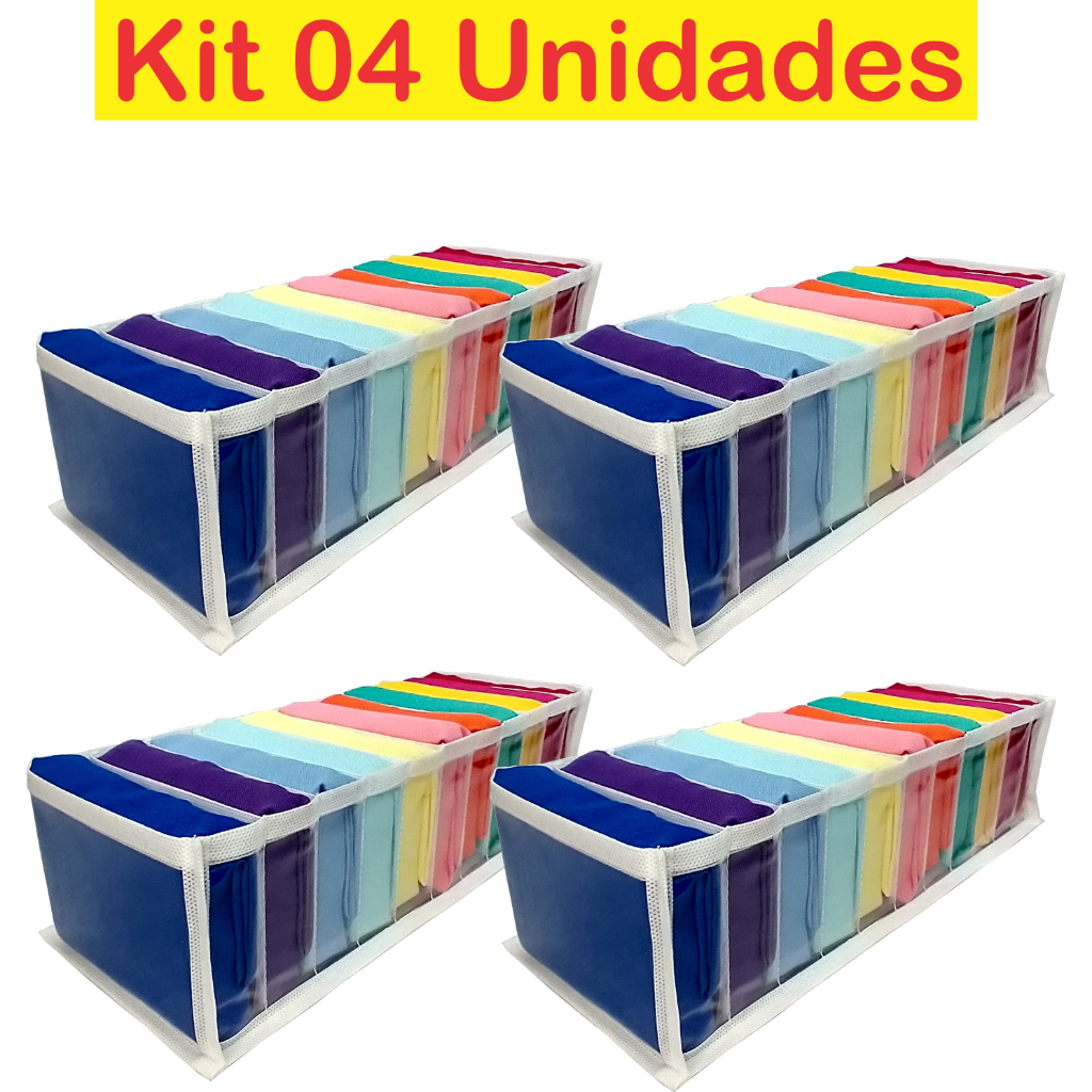 Colmeia Organizadora de calcinha 04 Unidades / Organizador de Gaveta / Organizador de Guarda Roupa - Comprei Organizei!