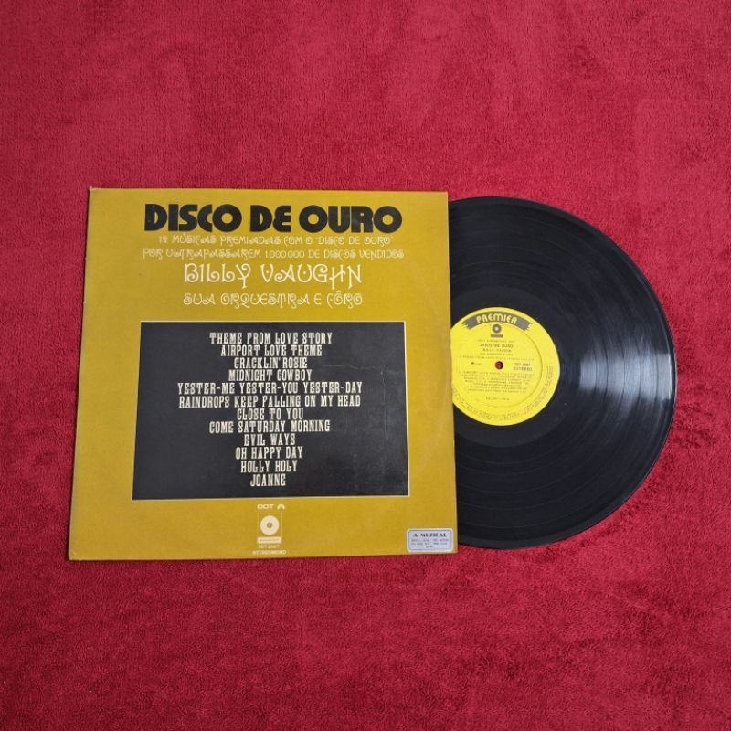 LP Disco de Ouro - 12 Músicas Premiadas com o Disco de Ouro | Billy Vaughn e sua Orquestra e Côro | Disco de Vinil