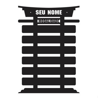 Porta Faixas Linhas Personalizado - Jiu Jitsu Judô Karate Luta suporte em Oferta na Shopee
