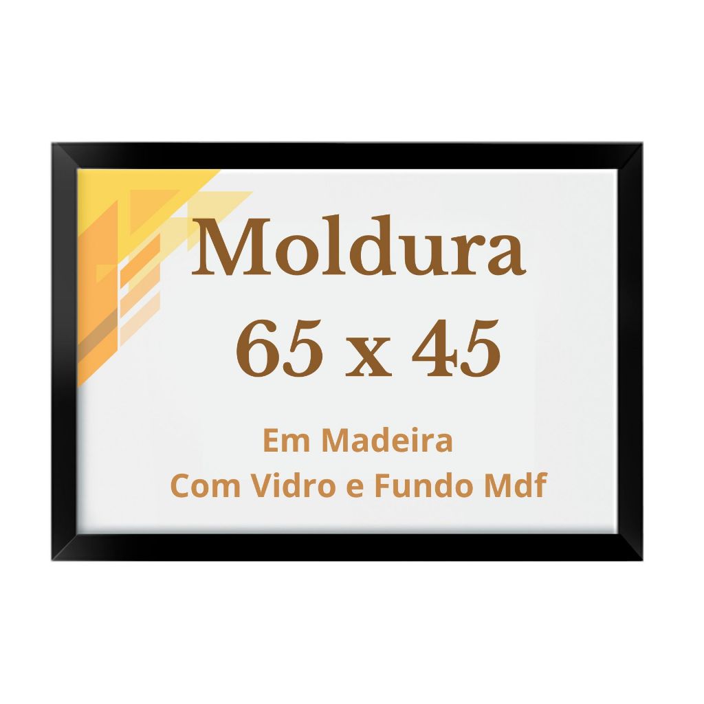 Moldura 65x45 com Vidro Quadro P/Foto 45x65