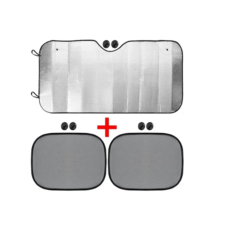 Kit Protetor De Parabrisa Tapa Sol Veicular Painel + Lateral Protetor Solar em Oferta na Shopee