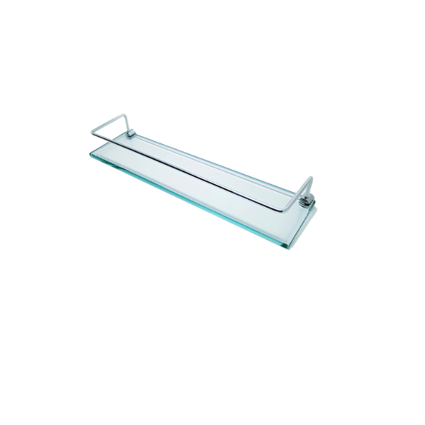 Prateleiras 50cm  x 10cm em vidro em vidro 8mm com aramado