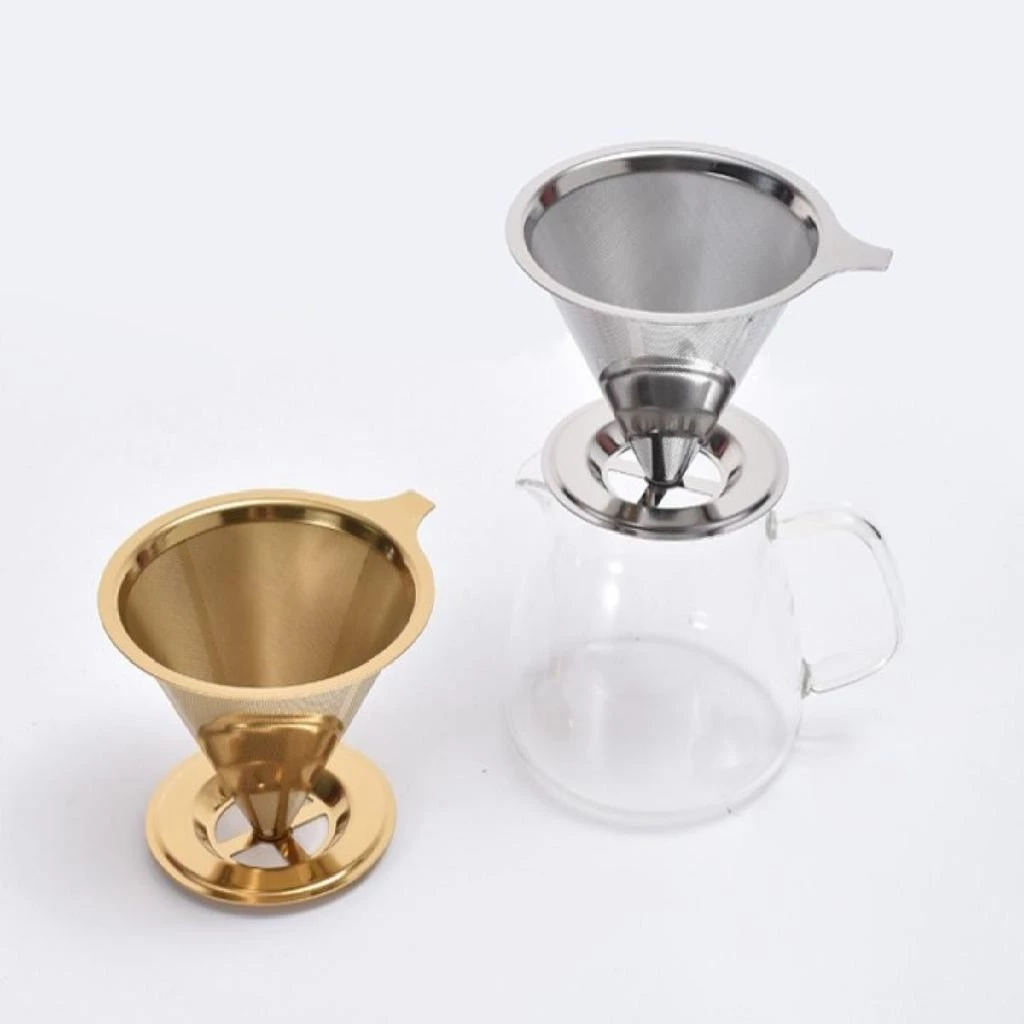 Filtro De Café Coador Inox 304(103) Grande Reutilizável Pour Over
