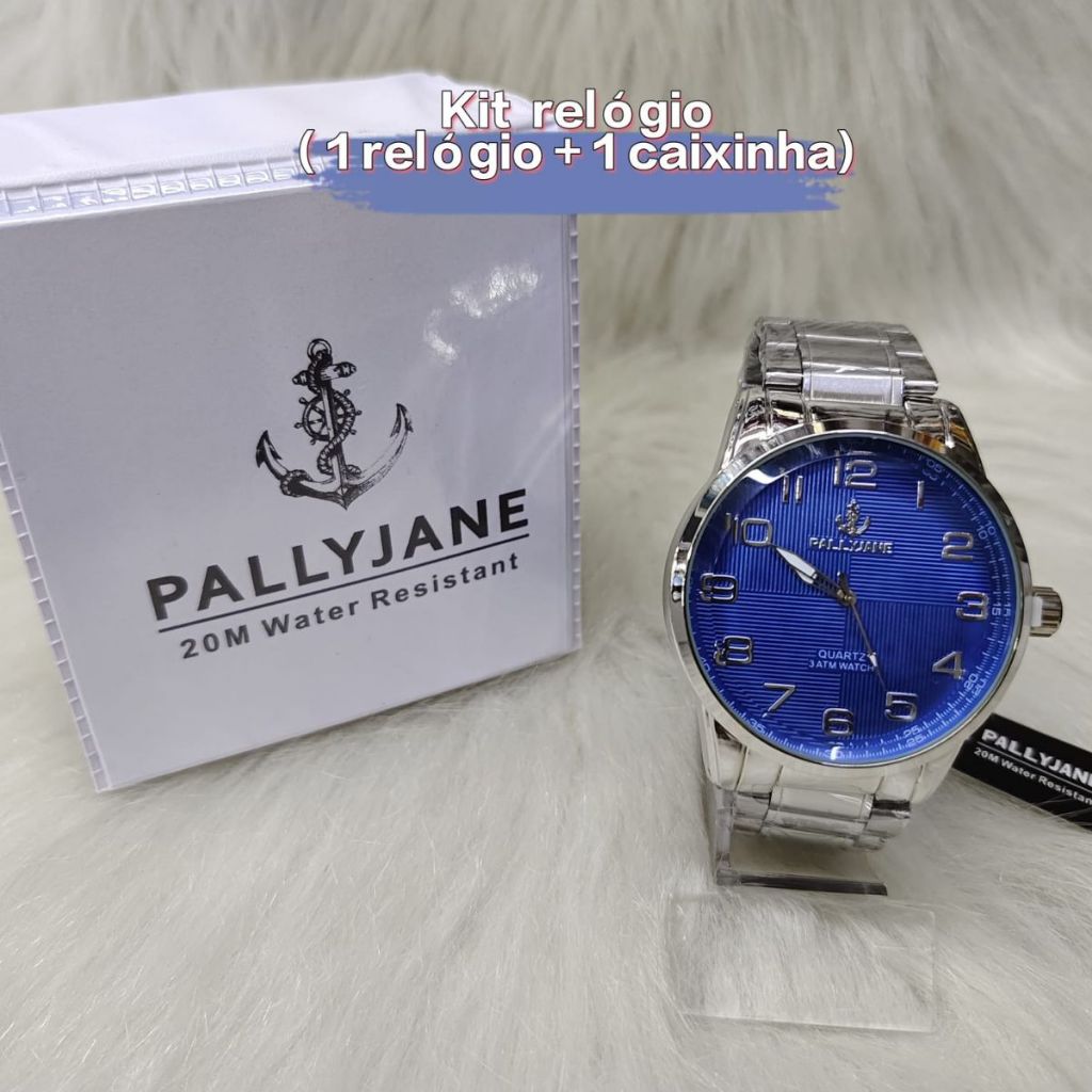 KIT Relógio Pallyjane Masculino a Prova D´Água Homem Relógios De Pulso De Quartzo De Aço Inoxidável + Caixinha em Oferta na Shopee