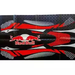 Capa de Banco de Moto Personalizado Emborrachada e Pintada Estampa RED BULL