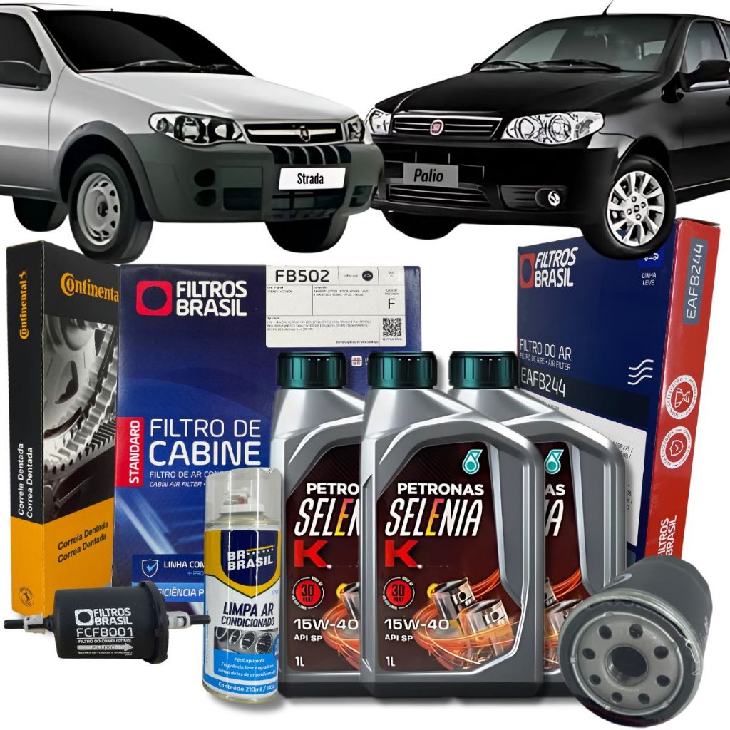 Kit Revisao Fiat Palio/strada 1.4 Fire Selenia 15w40 Selenia em Oferta na Shopee