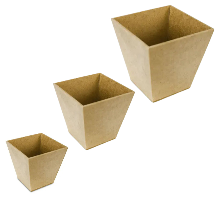 10 UNIDADES DO CACHEPOT CACHEPÔ MDF CRU TAMANHOS VARIADOS. em Oferta na Shopee